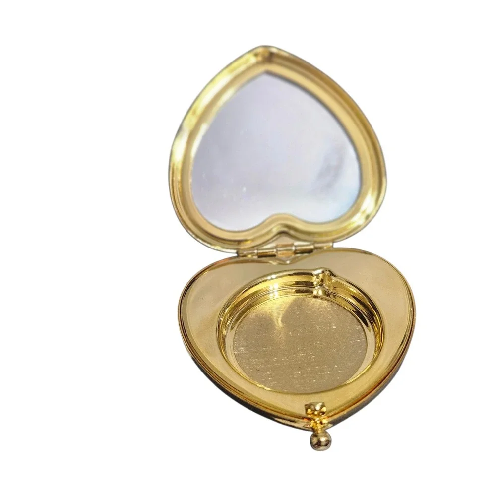 Adrienne Signature Club A Limited Edition‎ Heart Compact Gold Tone Rhinestone